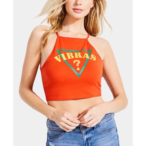 New GUESS x J BALVIN Vibras Cropped Tank Top - Picture 1 of 4